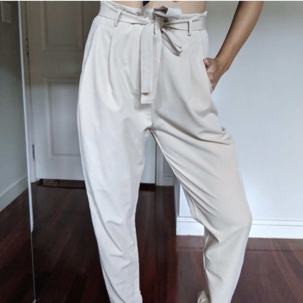 Luvalot Hunter Green High Rise Tie Joggers